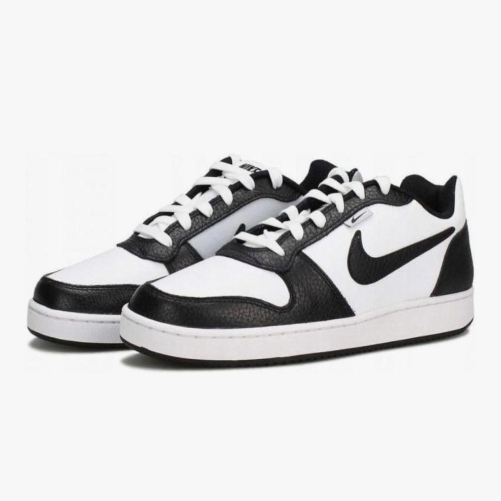 Nike Ebernon Low Prem Black and White Sneakers Classic Athletic Style.
